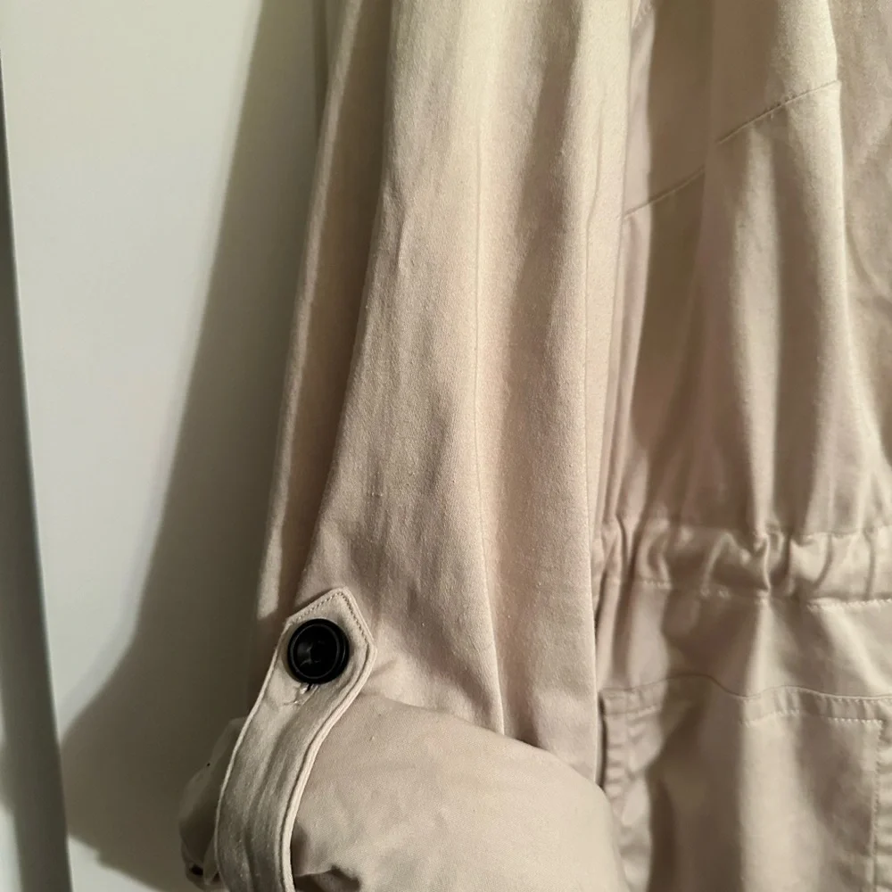 Size 2X Wonderly Beige Button-Up Midi Shirt Dress. Never worn! - Picture 4 of 5